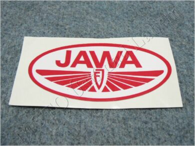 nálepka JAWA FJ - červeno / bílá 100x50  (110416)