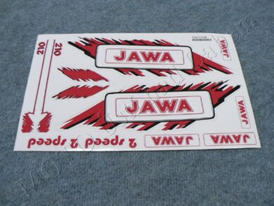 nálepky JAWA arch - červená ( BAB 210 )  (120065)