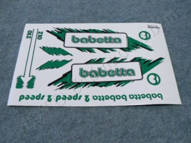 nálepky BABETTA arch - zelená ( BAB 210 )  (120313)