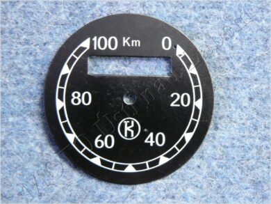 ciferník tachometru 100 km ( ČZ B,T,C ) K / D=57mm  (300148)
