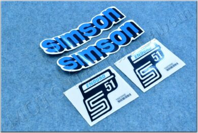 nálepky SIMSON ENDURO sada - modrá ( Simson S51 )  (520542)