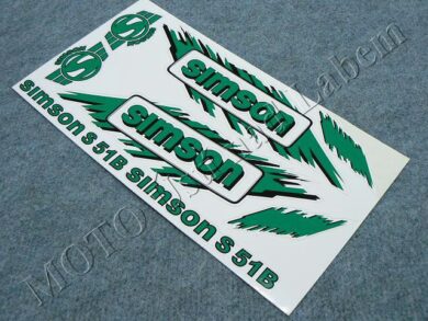 nálepky SIMSON - zelená ( Simson S51 B ) neorig.  (520179)