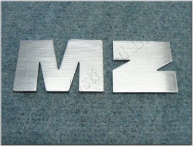 logo MZ - písmena na nádrž ( MZ - ETZ ) stříbrná  (600055)