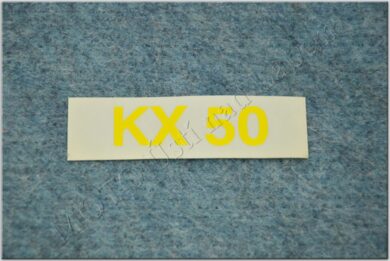 nálepka KX 50 - malá, žlutá  (990596)