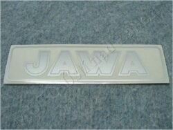 nálepka JAWA - stříbrná 140x35