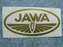 nálepka JAWA FJ - zlatá 100x50