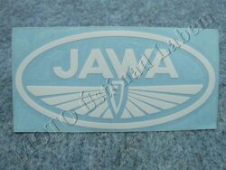 nálepka JAWA FJ - bílá 100x50