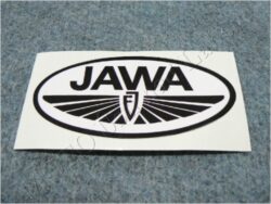 nálepka JAWA FJ - černo / bílá 100x50