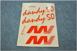 nálepka Dandy 50 arch - červená ( Jawa 50 Dandy )