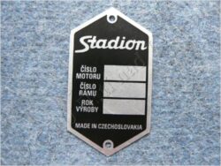 štítek typový ( Stadion ) černý / 70x40