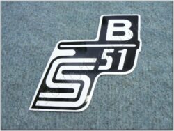 nálepka schránky S51 B - černo/bílá ( Simson S51 )