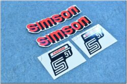 nálepky SIMSON ENDURO sada - červená ( Simson S51 )