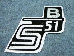 nálepka schránky S51 B - č/stříbrná ( Simson S51 )