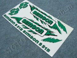 nálepky SIMSON - zelená ( Simson S51 B ) neorig.