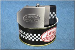 belt JAWA / textile black checkerboard - size 150cm