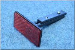 Rear reflector angular w/ holder - red, 110x50mm ( UNI )